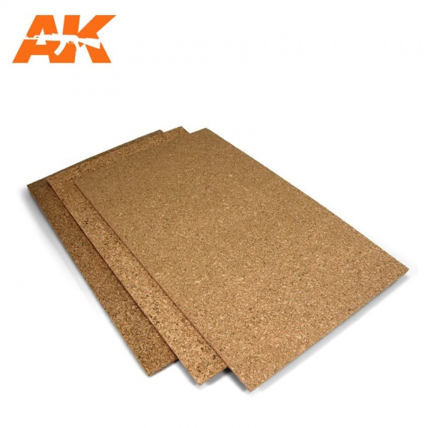 CORK SHEET, FINE GRAINED, 200X300X3MM, PACK OF 2