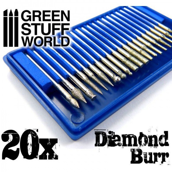 Diamond Burr Set with 20 Tips