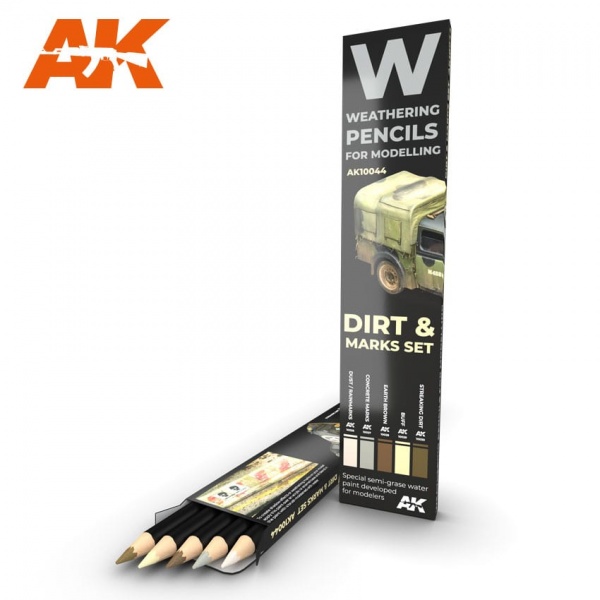 DIRT & MARKS SET, WATERCOLOUR PENCIL SET