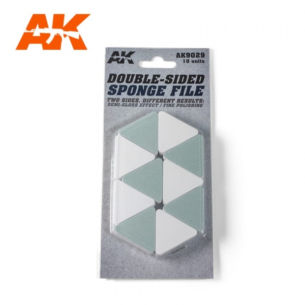 DOUBLE SIDED SPONGE FILE, SEMI-GLOSS EFFECT / FINE POLISHING