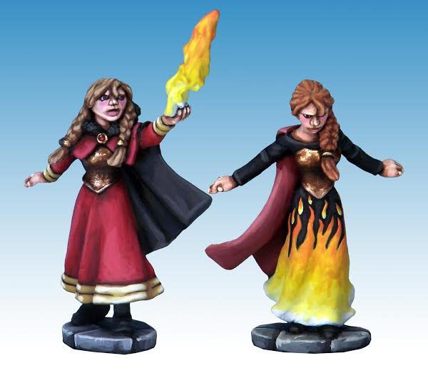 Female Elementalist Wizard and Apprentice