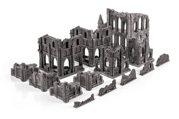 Gothic Ruins Set, Prepainted, Ready-for-gaming