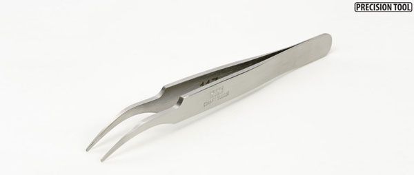 HG ANGLED TWEEZERS - ROUND TIP