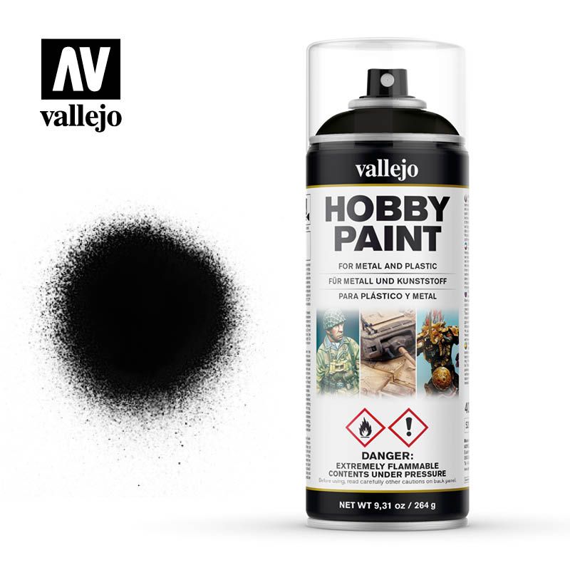 28012 Aerosol Primer - Black Hobby Paint, 400ml