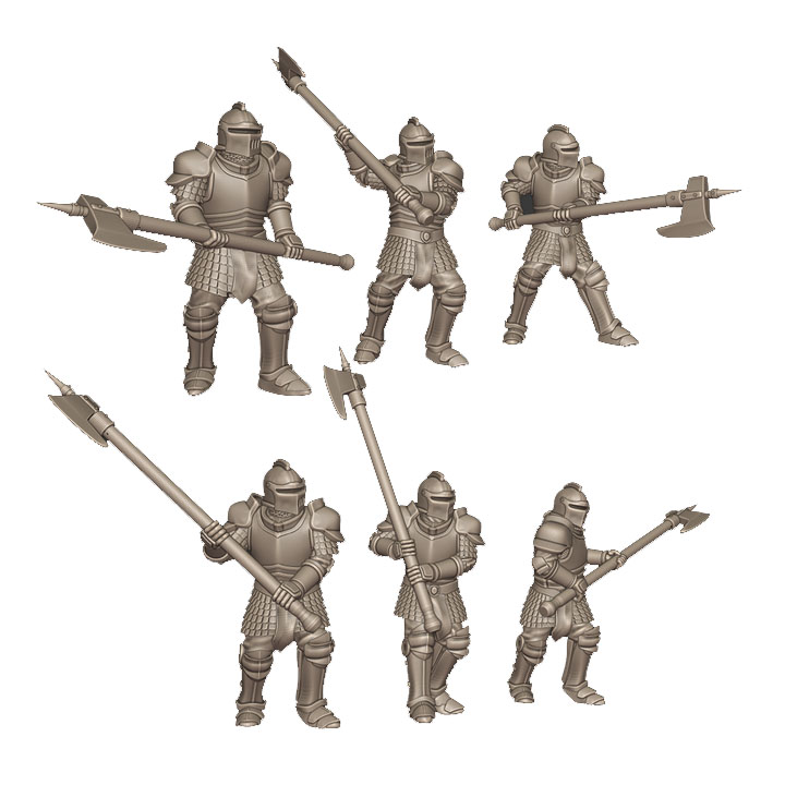 QM3D Axemen, Group of 6, 28mm Scale