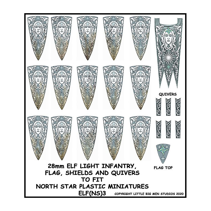 Elf Light Infantry Banner and Shields