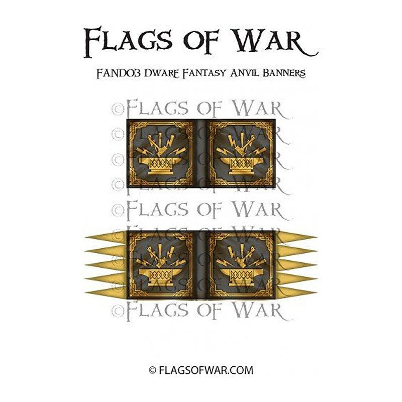 Dwarf Fantasy Anvil Banners