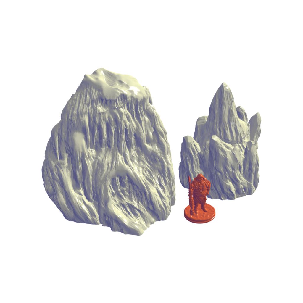 Ice Rock & Shard Set, EC3D, 28mm Scale