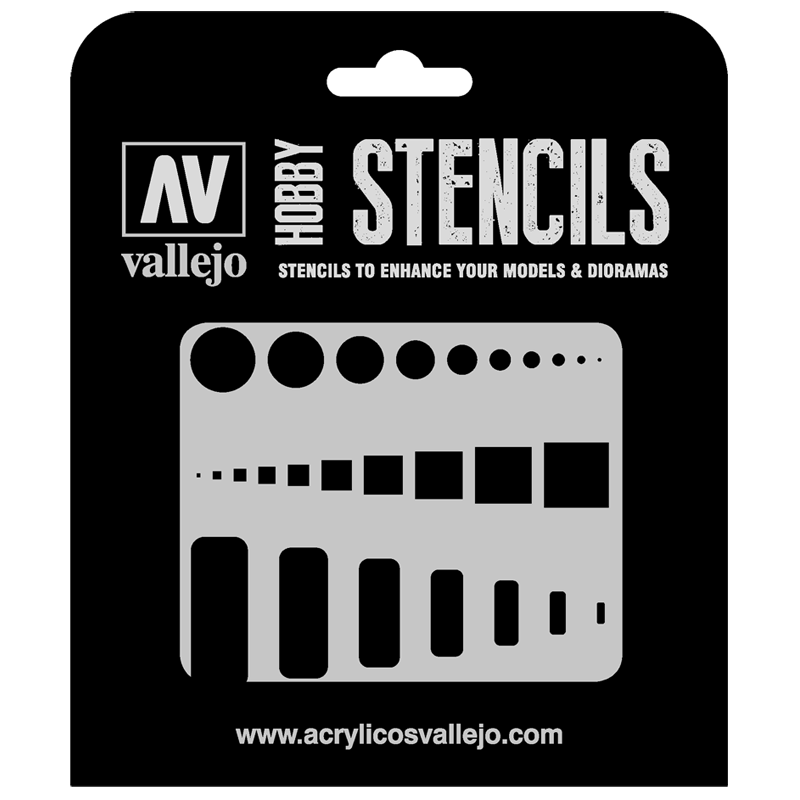 ST-AIR003 Vallejo Hobby Stencils - Access Trap Doors, 1/35 Scale