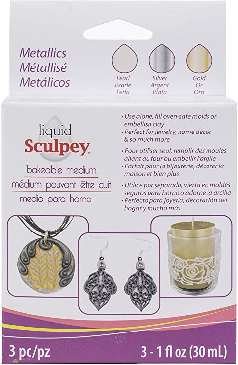 Liquid Sculpey - Metallic Colours, 3 Pack