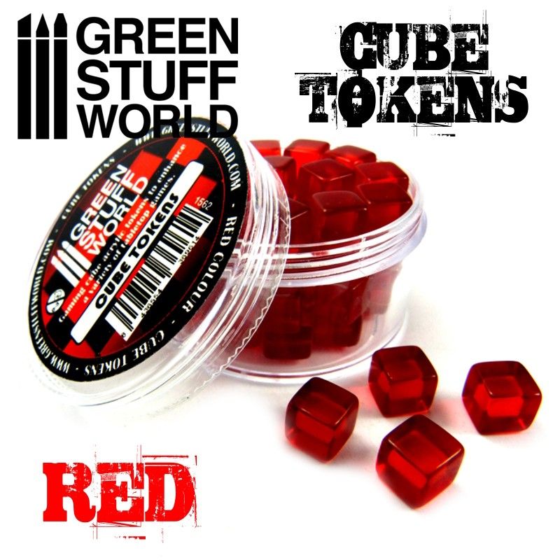 Cube Tokens, RED, 50x
