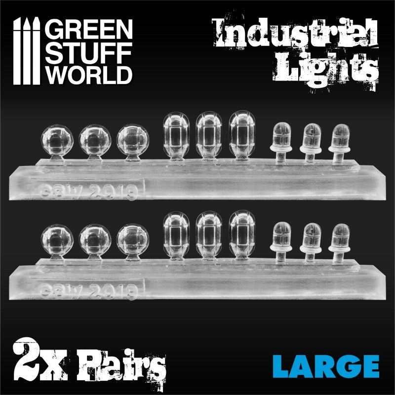 Industrial Lights, Resin, Large, Pack of 18