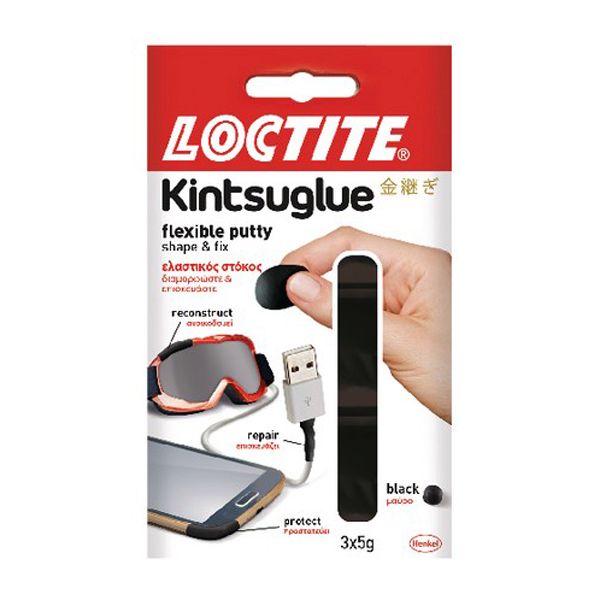 Loctite Kintsuglue Putty, Black, 5g, Pack of 3