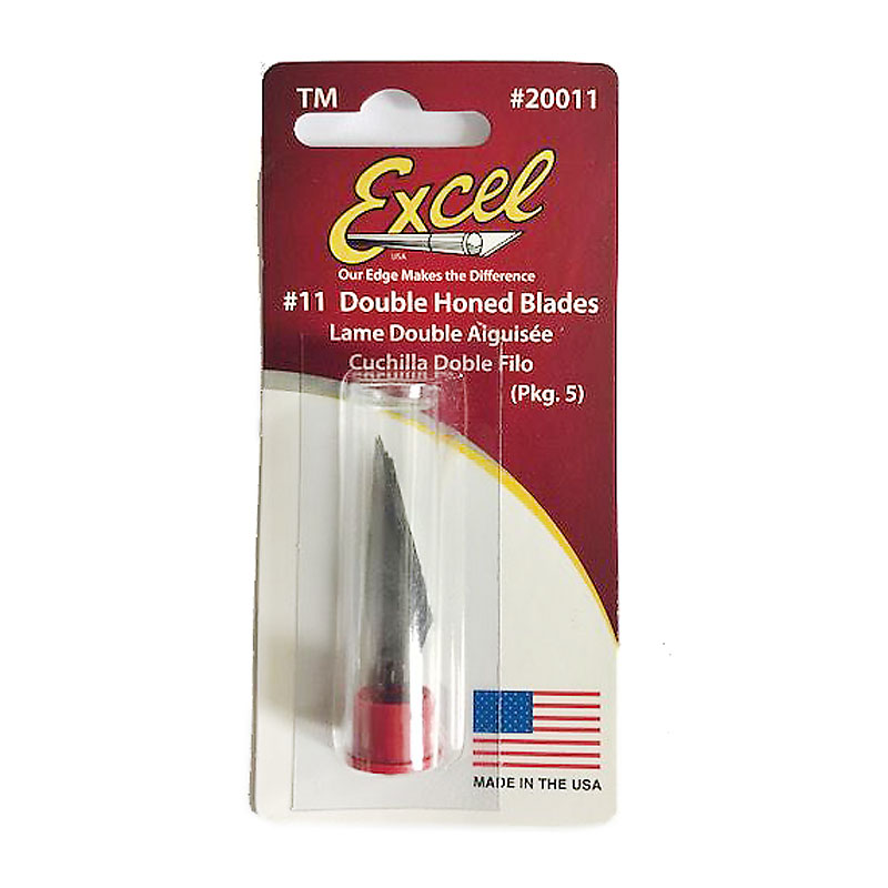 Excel No.11 Double Honed Straight Edge Blades, Pack of 5
