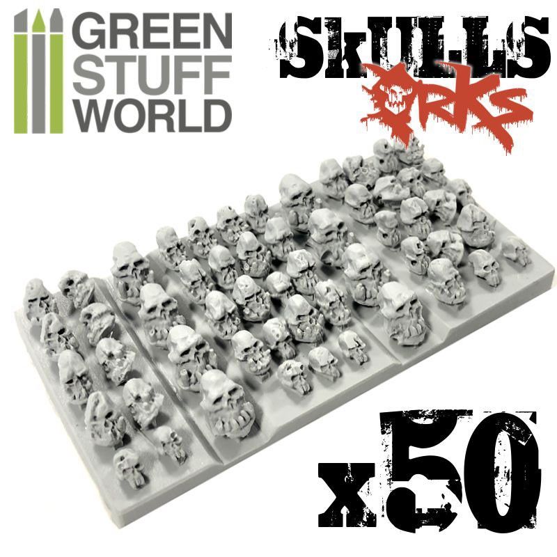 Ork Skulls, 50x, Resin