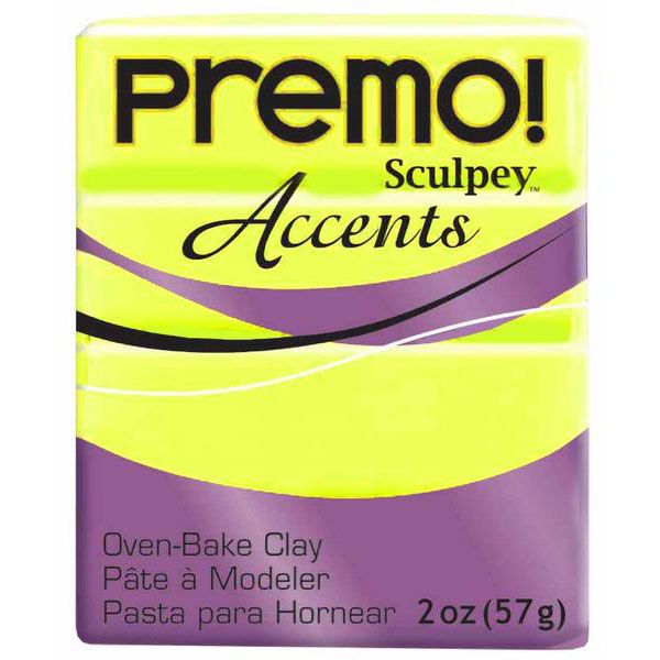 Premo Sculpey Accents - Fluorescent Yellow, 57g