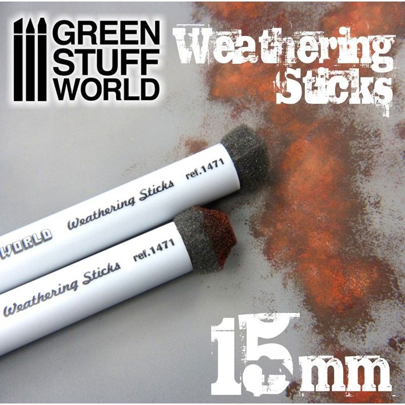 Weathering Brush Sticks, 15mm, Set of 2