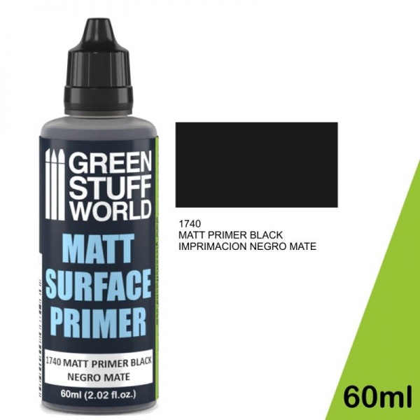 Matt Surface Primer, Black, 60ml