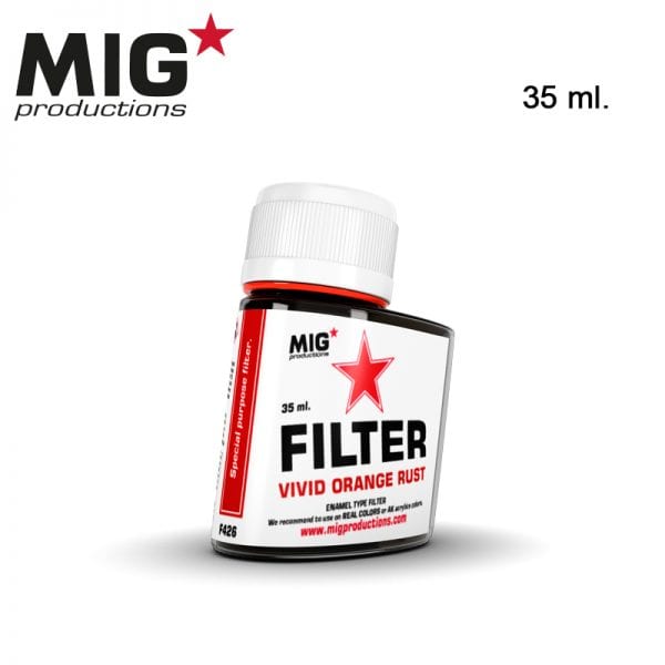 MIG FILTER PAINTS, VIVID ORANGE RUST, 35ML