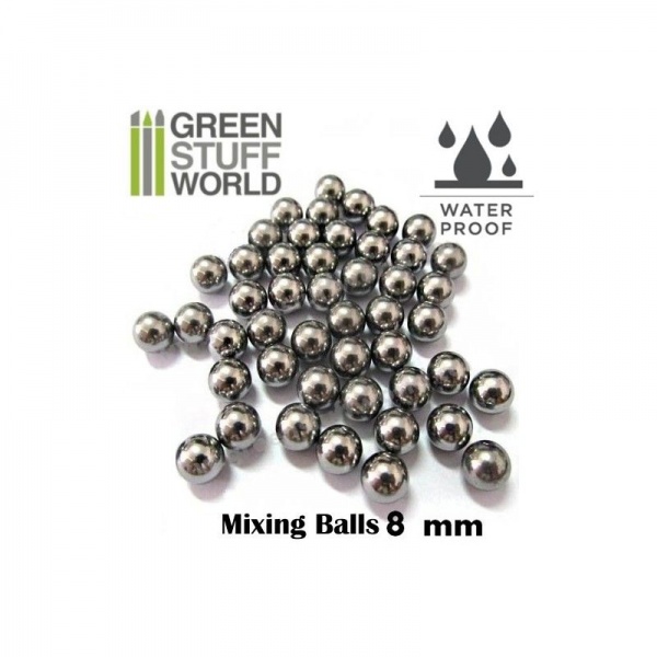 Mixing Paint Steel Ball Bearings, 8mm, Pack of 35