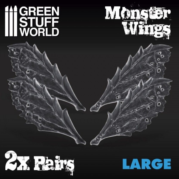 Monster Wings, Resin, Large, 2 Pairs
