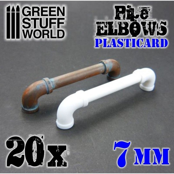 Plasticard Pipe ELBOWS 7mm