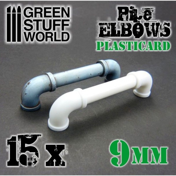 Plasticard Pipe ELBOWS 9mm