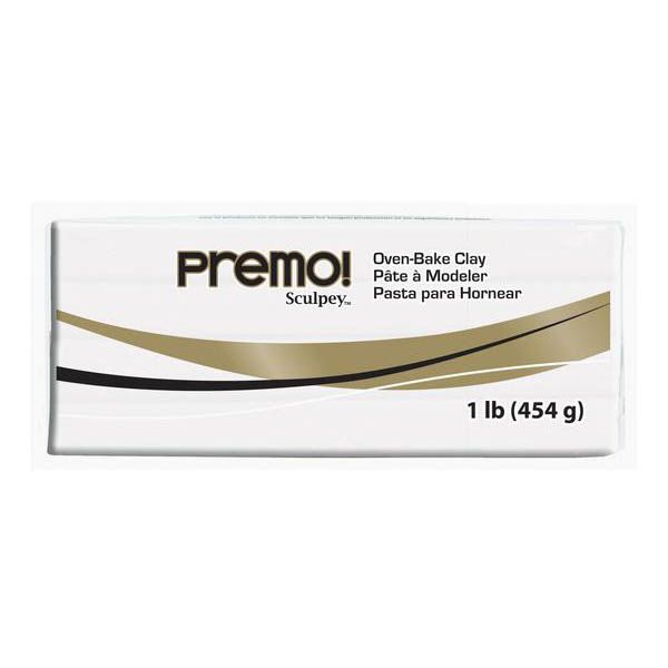 Premo Sculpey Accents - White Translucent, LARGE BLOCK 454g