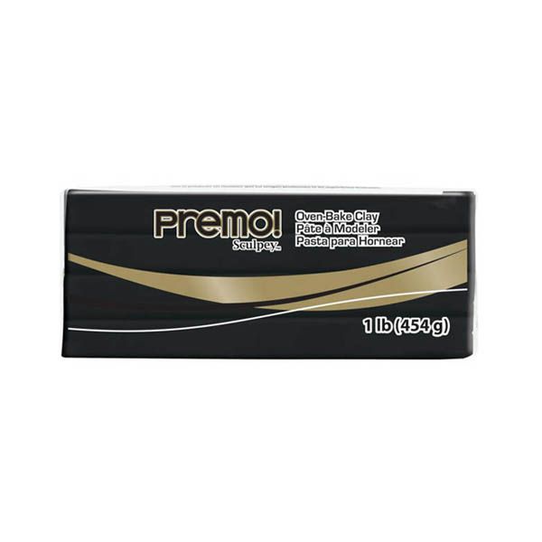 Premo Sculpey Black, LARGE BLOCK 454g