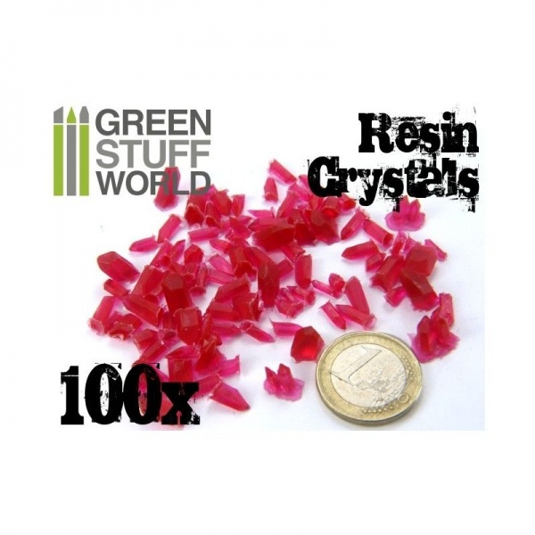 Resin Crystals - Red, 100x