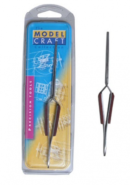Reverse action straight fibre grip tweezers
