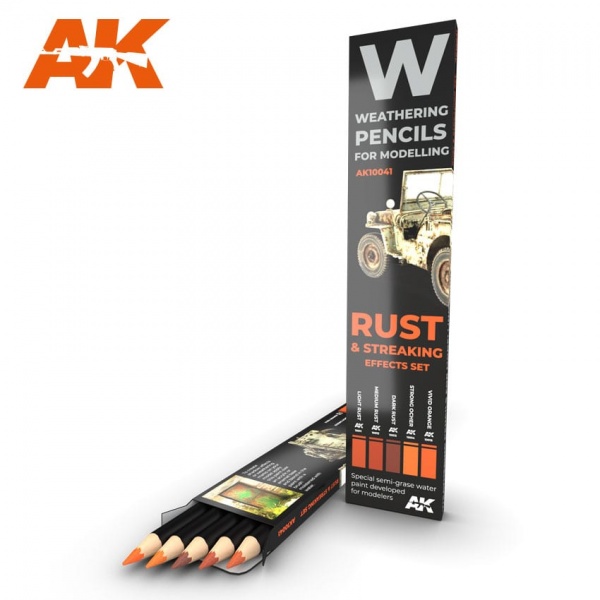 RUST & STREAKING: EFFECTS SET, WATERCOLOUR PENCIL SET