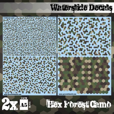 Waterslide Decals - Hex Forest Camo