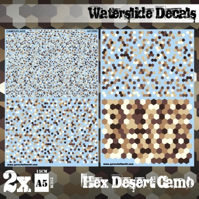 Waterslide Decals - Hex Desert Camo