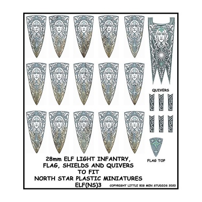 Elf Light Infantry Banner and Shields