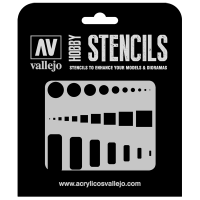 ST-AIR003 Vallejo Hobby Stencils - Access Trap Doors, 1/35 Scale