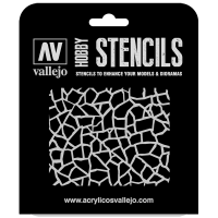 ST-CAM003 Vallejo Hobby Stencils - Giraffe Camo WWII, 1/35 Scale