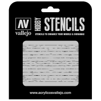 ST-TX006 Vallejo Hobby Stencils - Wood Texture no. 1, 1/35 Scale