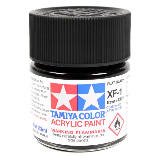 Tamiya Acrylic Mini XF-1 Flat Black, 23ML